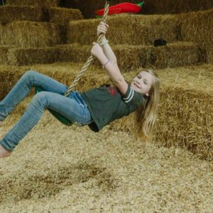Fun in our climate-controlled indoor fun barn at Country Roads Family Fun Farm