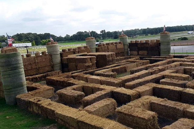 Hay Castle & Hay Bale Maze at Country Roads Family Fun Farm - Stotts City, Missouri