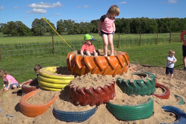 Outdoor Play Area at Country Roads Family Fun Farm - Stotts City, MO