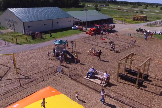 Outdoor Play Area at Country Roads Family Fun Farm - Stotts City, MO