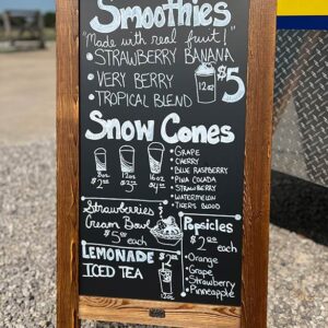 Food Truck Menu: Smoothies & Snow Cones